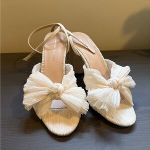 Loeffler Randall Camellia White Pleated Bow Heel